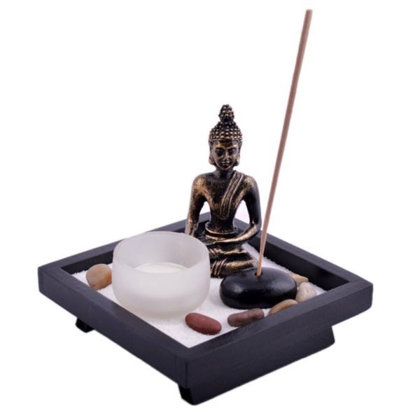Buddha Zen Sand Garden — Mini Karesansui Desktop Practice Set